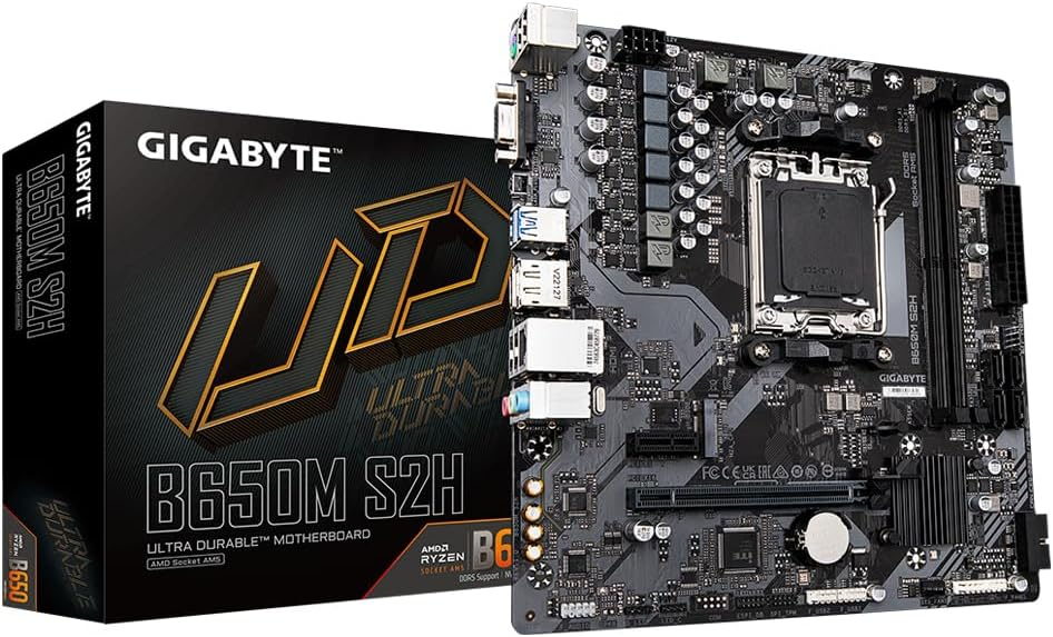 Gigabyte B650M S2H AMD Soket AM5 DDR5 6400(OC)MHz mATX Gaming Anakart
