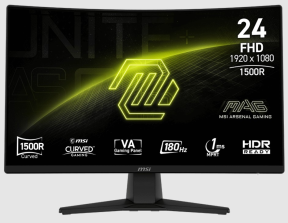 MSI 23.6″ MAG 242C 1920x1080 (FHD) 16:9 CURVE 1500R VA 180HZ 1MS ADAPTIVE-SYNC GAMING MONITOR