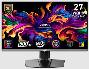 MSI 26.5″ MAG 272QP QD-OLED X50 2560x1440 (WQHD) 16:9 FLAT QD-OLED 500HZ 0.03MS FREESYNC PREMIUM PRO PIVOT GAMING MONITOR