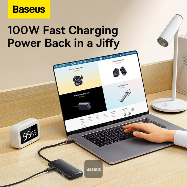 Baseus WKQX050101 Type-C 6 in 1 Laptop Docking Station Siyah
