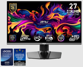 MSI MPG 272URX QD-OLED 26.5 inç 240Hz 0.03ms 4K UHD Adaptive Sync Pivot Gaming Monitör