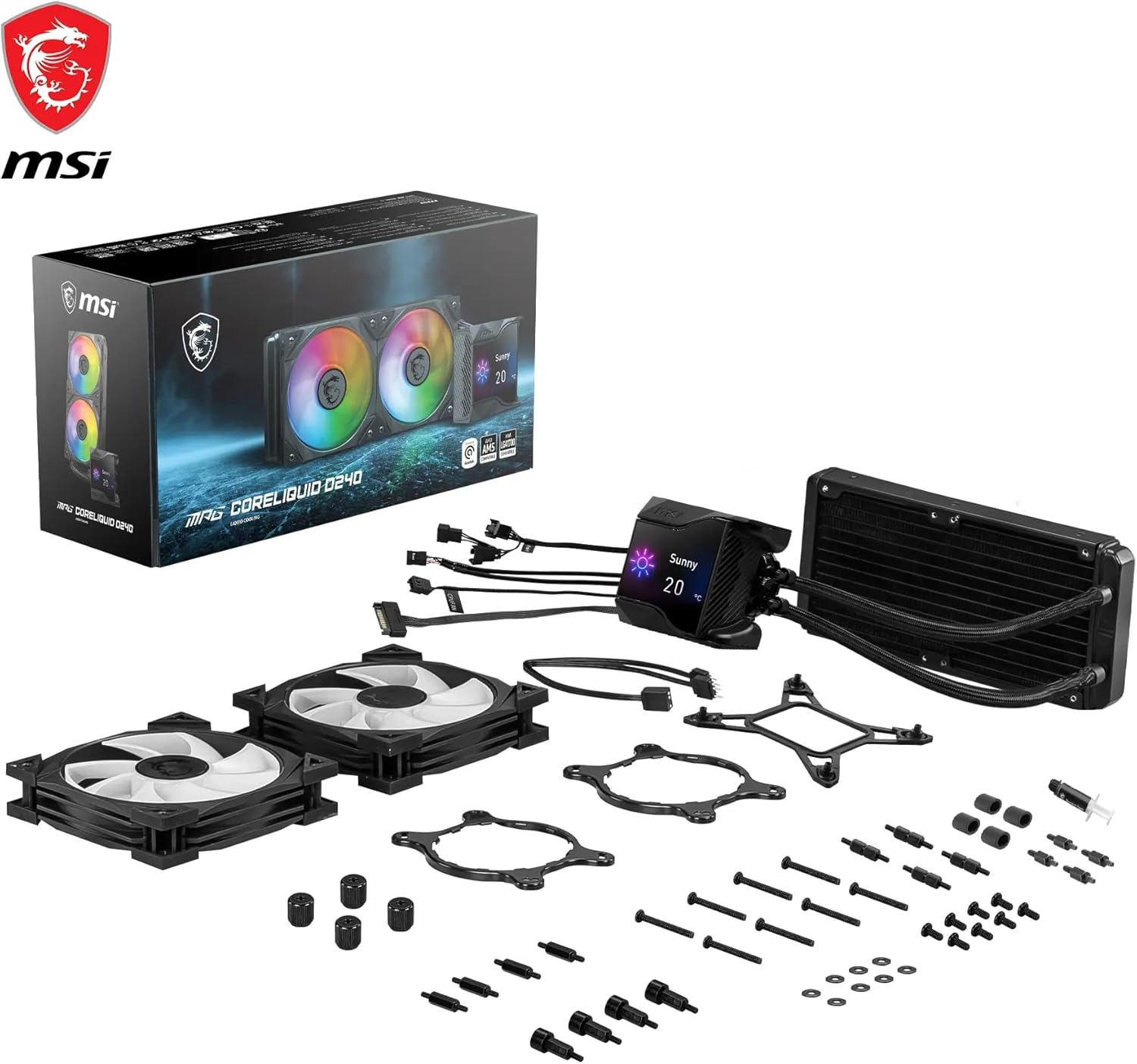 MSI MPG CoreLiquid D240 240mm Siyah İşlemci Sıvı Soğutucu