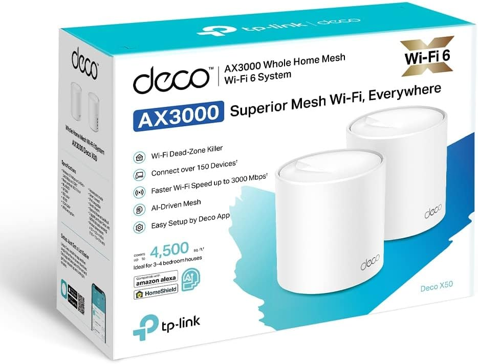 TP-Link Deco X50 3000 Mbps Ev Wi-Fi 6 Sistemi (İkili)