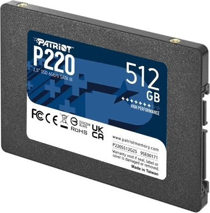 Patriot P220 512GB 550/500MB/s SATA3 SSD Disk