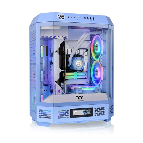 Thermaltake The Tower 600 Hydrangea Blue Temperli Cam USB 3.0 ATX Mid Tower Oyuncu (Gaming) Kasası