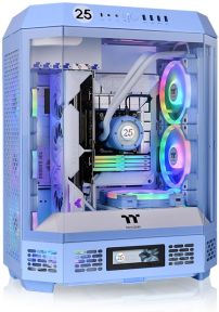Thermaltake The Tower 600 Hydrangea Blue Temperli Cam USB 3.0 ATX Mid Tower Oyuncu (Gaming) Kasası