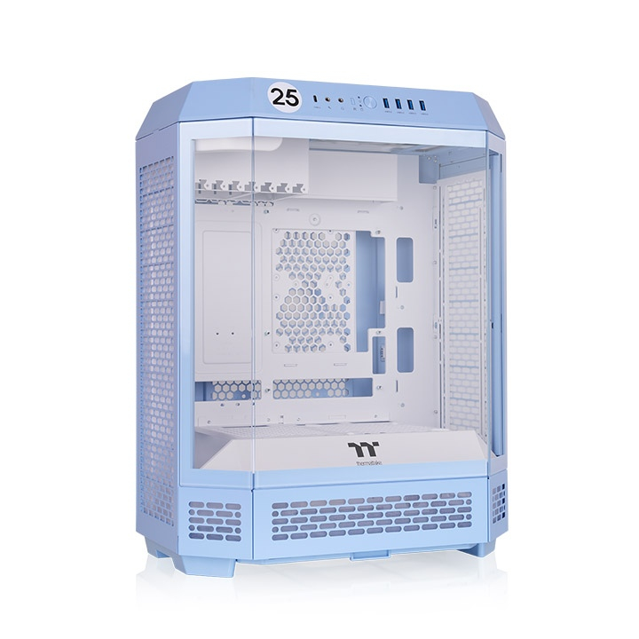 Thermaltake The Tower 600 Hydrangea Blue Temperli Cam USB 3.0 ATX Mid Tower Oyuncu (Gaming) Kasası