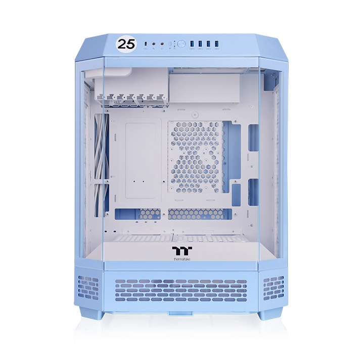 Thermaltake The Tower 600 Hydrangea Blue Temperli Cam USB 3.0 ATX Mid Tower Oyuncu (Gaming) Kasası