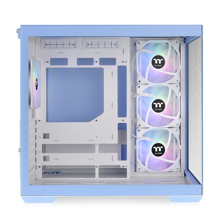Thermaltake View 380 Hydrangea Blue Temperli Cam 4X120mm USB 3.0 ARGB ATX Mid Tower Oyuncu (Gaming) Kasası