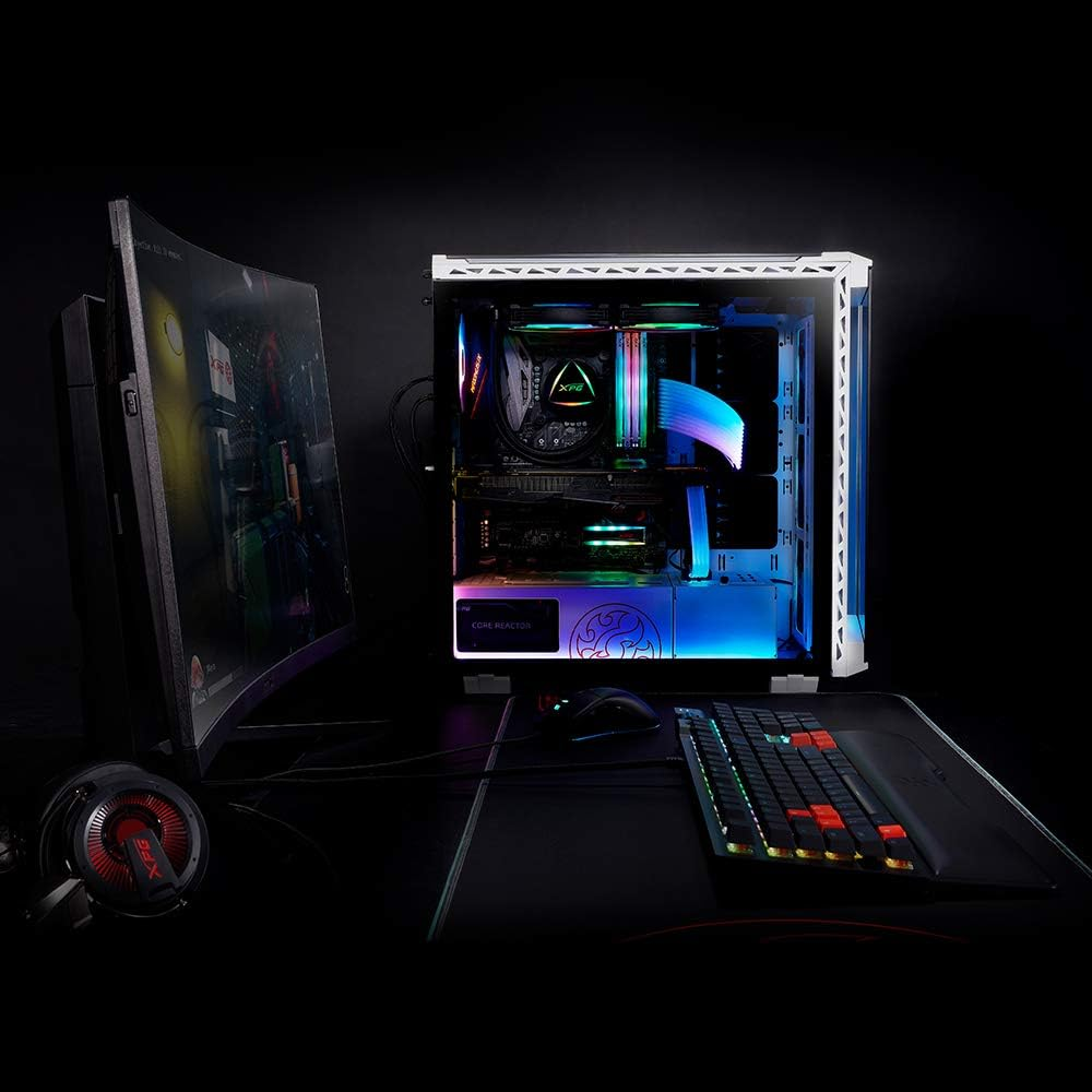 XPG Battlecruiser Temperli USB 3.0 E-ATX Mid-Tower Beyaz Gaming (Oyuncu) Kasa (BATTLECRUISER-WHCWW)
