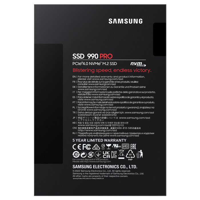 Samsung 990 PRO MZ-V9P2T0BW 2TB PCIe NVMe M.2 SSD Disk