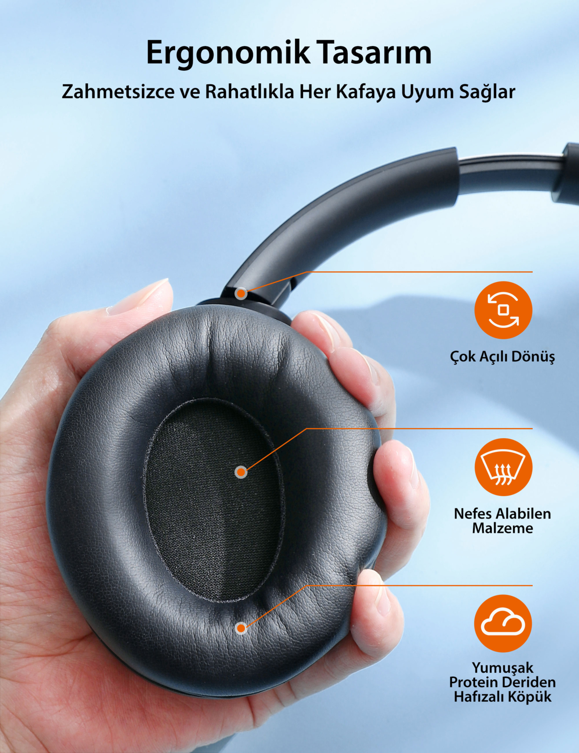 TaoTronics TT-BH1121 Kulak Üstü Bluetooth Kulaklık