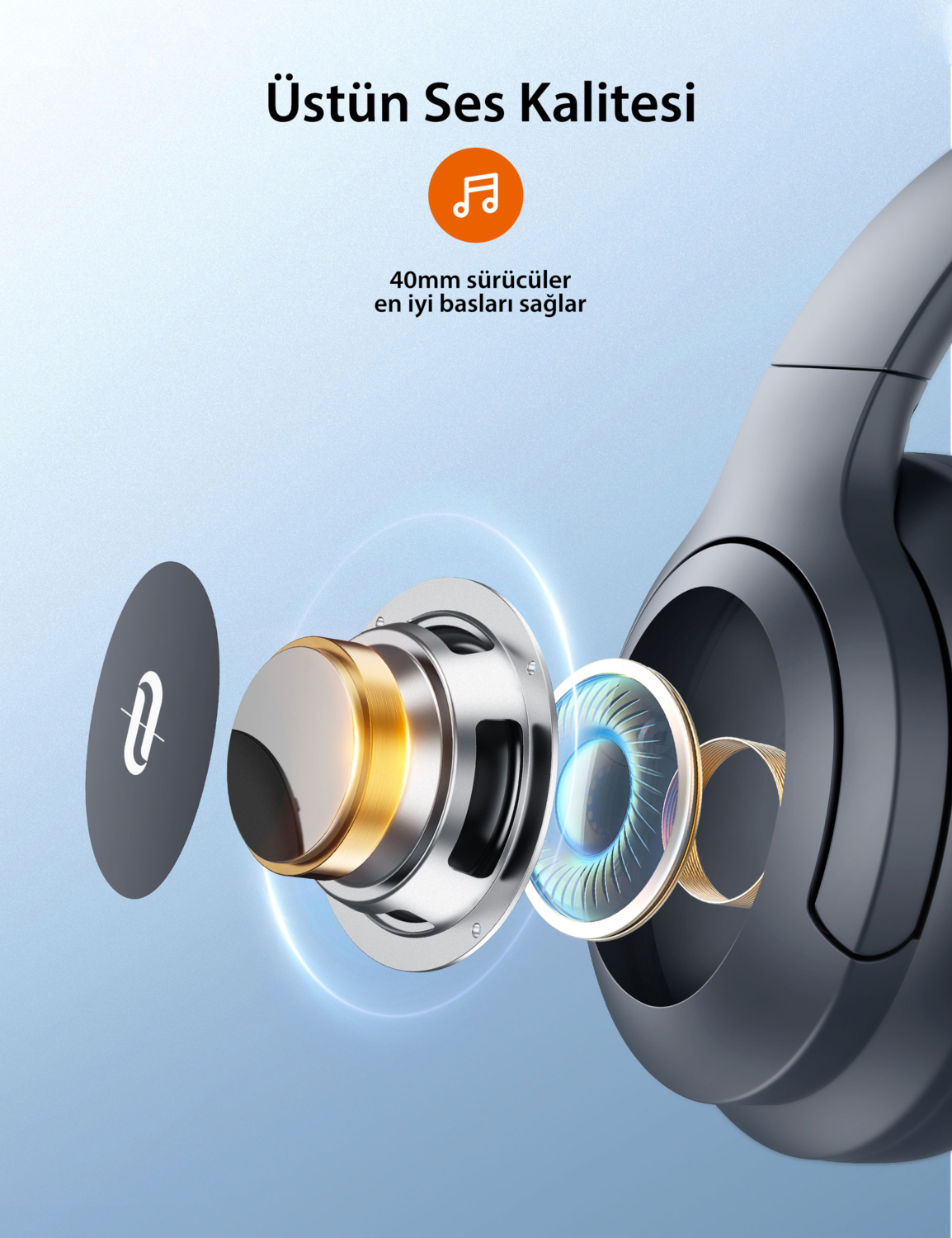TaoTronics TT-BH1121 Kulak Üstü Bluetooth Kulaklık
