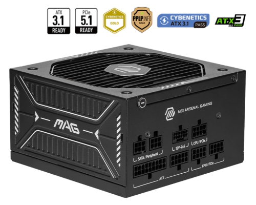 MSI MAG A750GLS PCIE5 750W 80+ Gold Full Modüler Power Supply