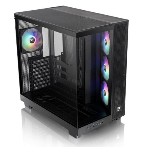 Thermaltake View 380XL Temperli Cam 4X120mm USB 3.0 Siyah ARGB ATX Mid Tower Oyuncu (Gaming) Kasası