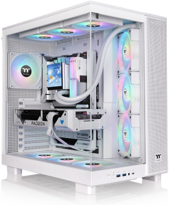 Thermaltake View 380XL Temperli Cam 4X120mm USB 3.0 Beyaz ARGB ATX Mid Tower Oyuncu (Gaming) Kasası