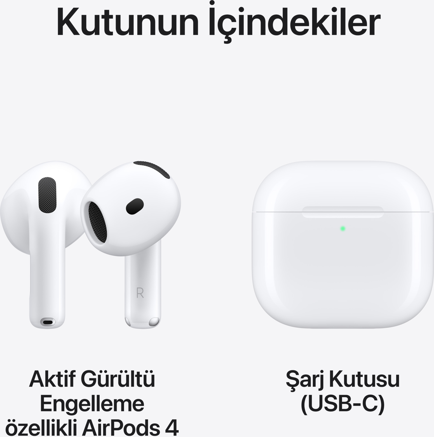 Apple AirPods 4.Nesil ANC - Aktif Gürültü Engelleme - MXP93TU/A