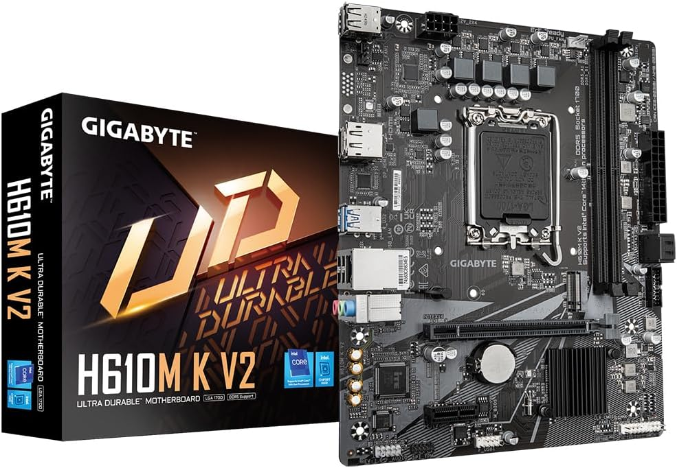 Gigabyte H610M K V2 Intel H610 Soket 1700 DDR5 4800MHz mATX Gaming Anakart