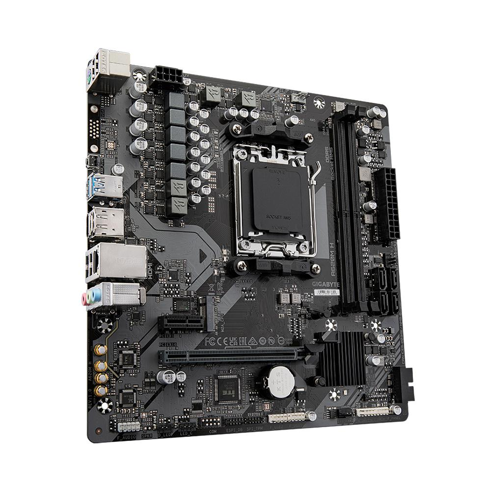 Gigabyte A620M H AMD A620 Soket AM5 DDR5 6400(OC)MHz mATX Gaming Anakart