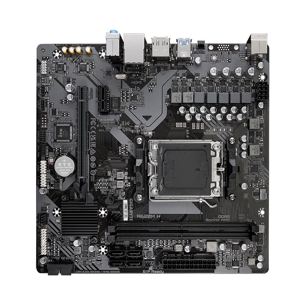 Gigabyte A620M H AMD A620 Soket AM5 DDR5 6400(OC)MHz mATX Gaming Anakart