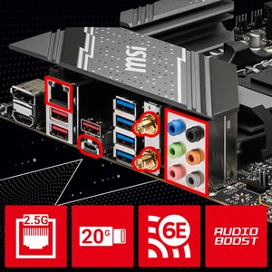 MSI B650 GAMING PLUS WIFI AM5 Soket DDR5 6000(OC)MHz ATX Gaming Anakart