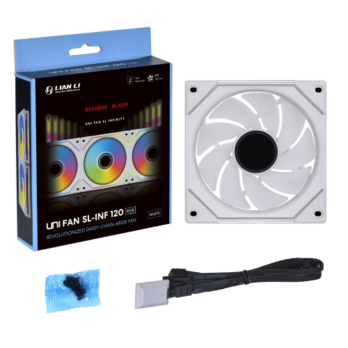 Lian Li REVERSE UNI FAN SL-INFINITY 3x120mm Beyaz Kasa Fanı (G99.12RSLIN3W.00)