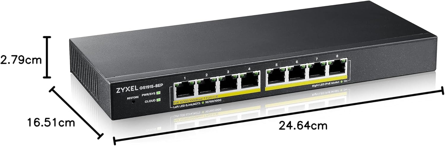 Zyxel GS1915-8EP Yönetilebilir Switch