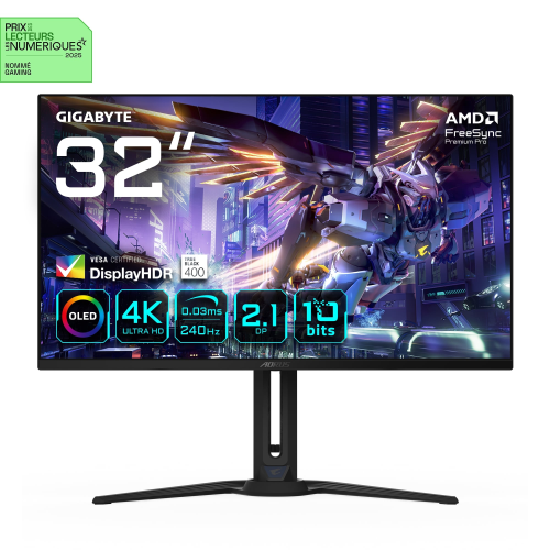 Gigabyte Aorus FO32U2P 31.5″ 0.03ms GTG 240 Hz OLED Gaming (Oyuncu) Monitör 