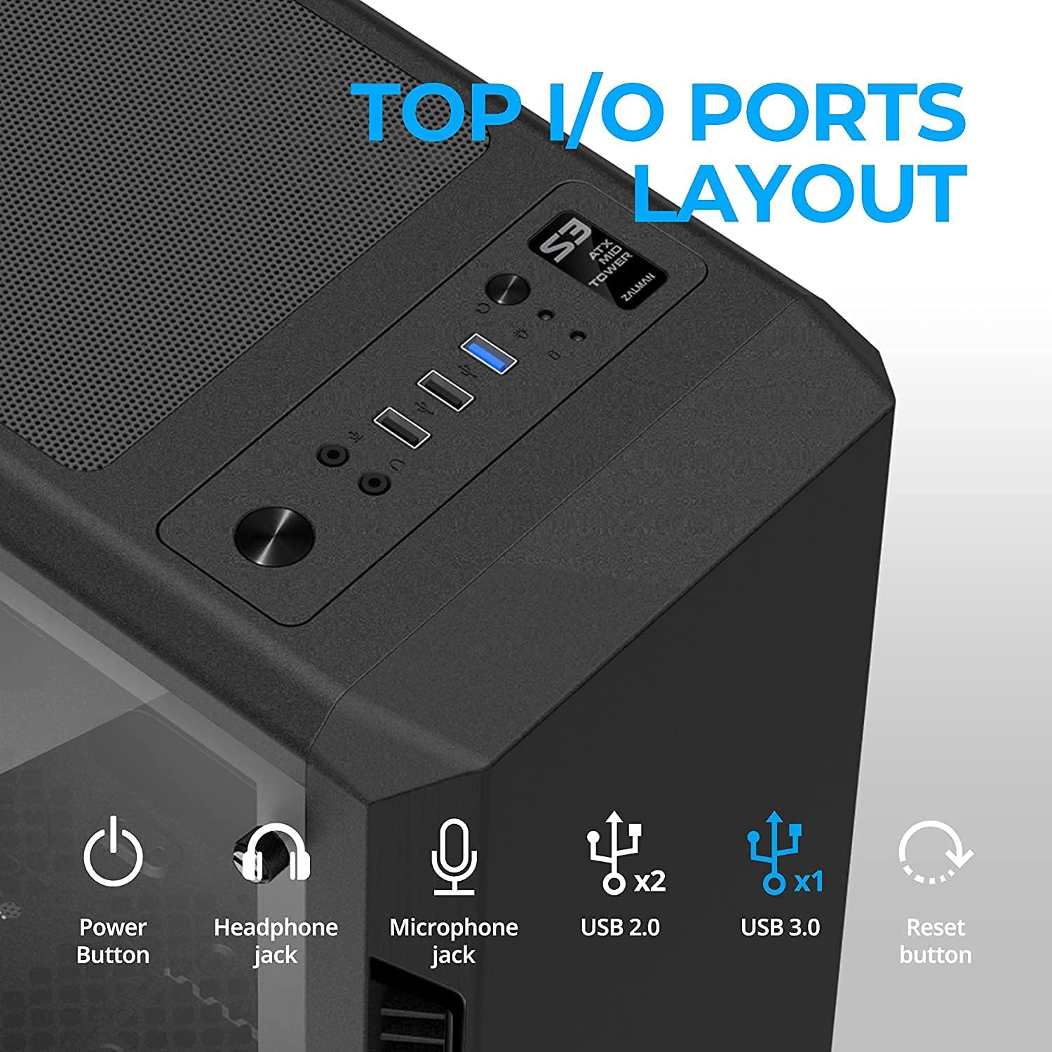 Zalman S3 TG ATX Mid-Tower Gaming Kasa