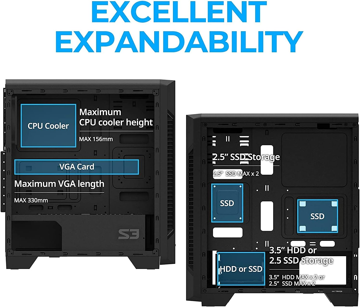 Zalman S3 TG ATX Mid-Tower Gaming Kasa