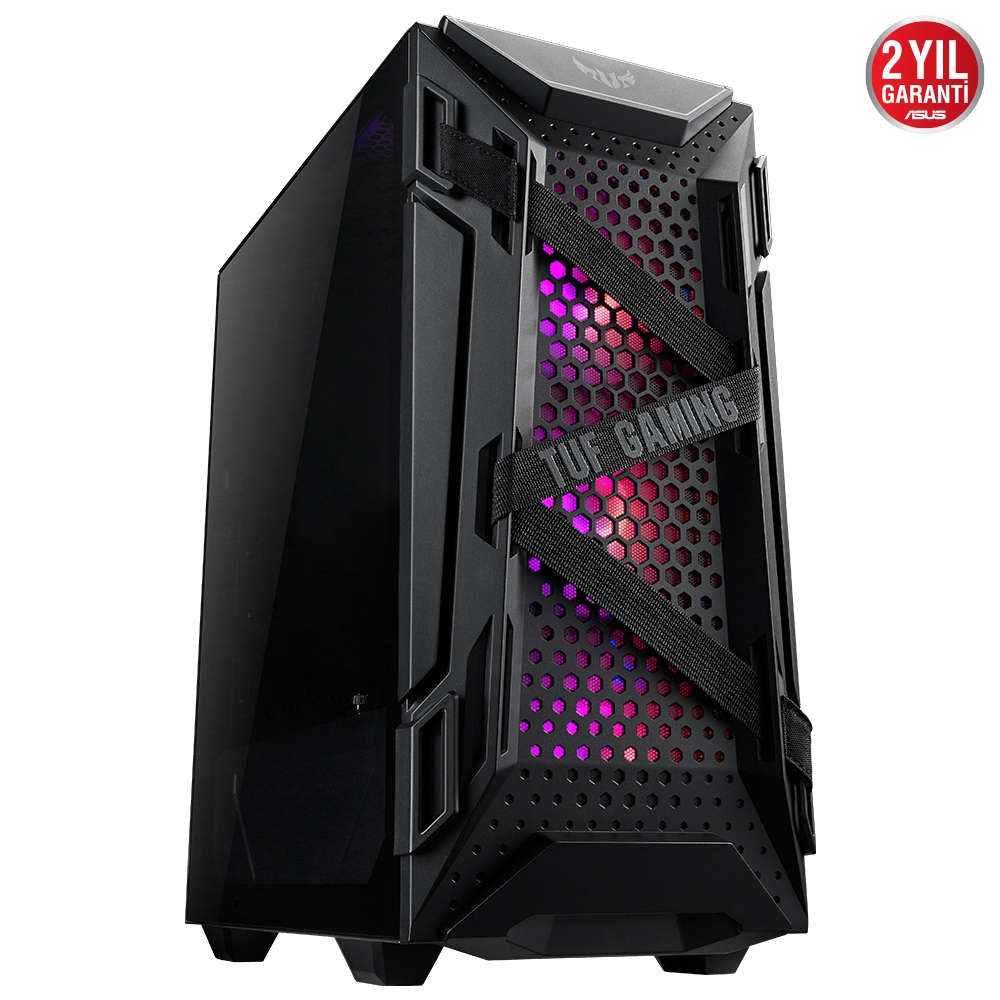 ASUS TUF Gaming GT301 ARGB Fanlı Temperli Cam USB 3.1 ATX Mid-Tower Gaming Kasa