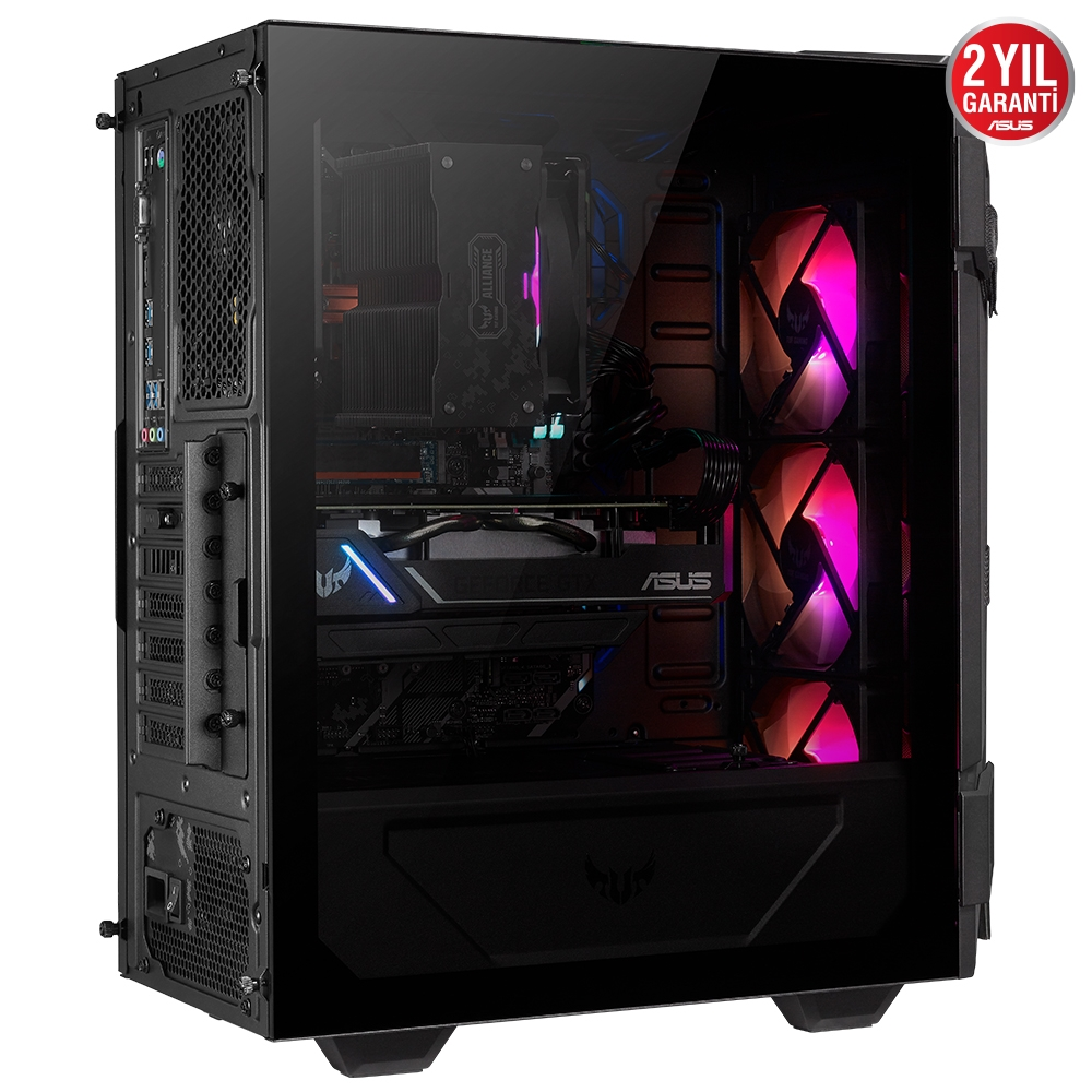 ASUS TUF Gaming GT301 ARGB Fanlı Temperli Cam USB 3.1 ATX Mid-Tower Gaming Kasa