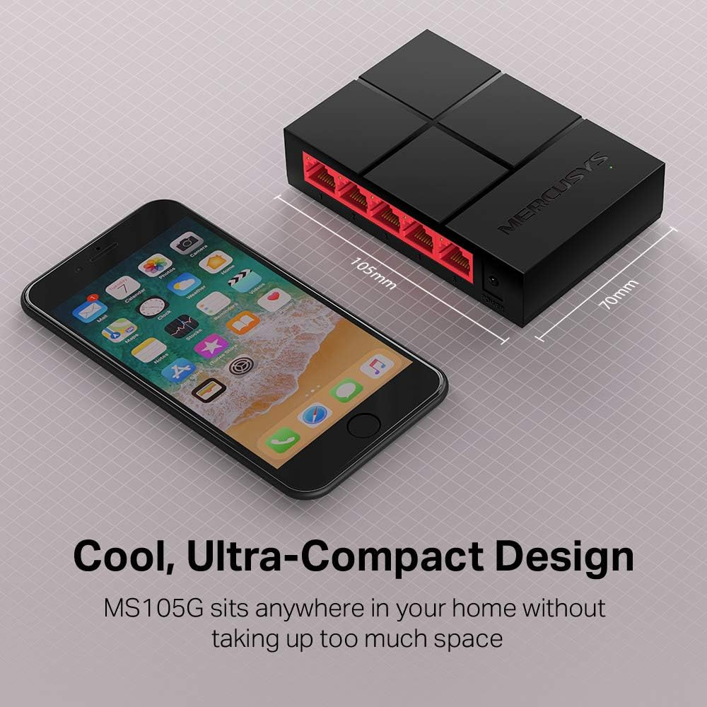 Mercusys MS105G 5 Port 10/100/1000 Mbps Yönetilemez Switch