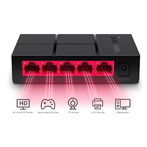 Mercusys MS105G 5 Port 10/100/1000 Mbps Yönetilemez Switch