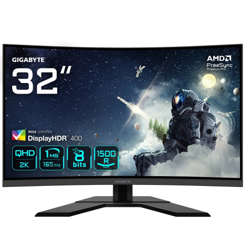 Gigabyte G32QC-A 31.5″ 1ms 165Hz FreeSync Premium Pro VA QHD Curved Gaming (Oyuncu) Monitör