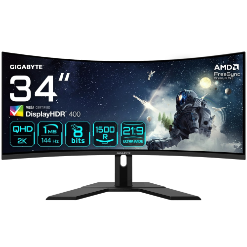Gigabyte G34WQC 34″ 1ms 144Hz FreeSync Premium VA WQHD Curved Gaming (Oyuncu) Monitör