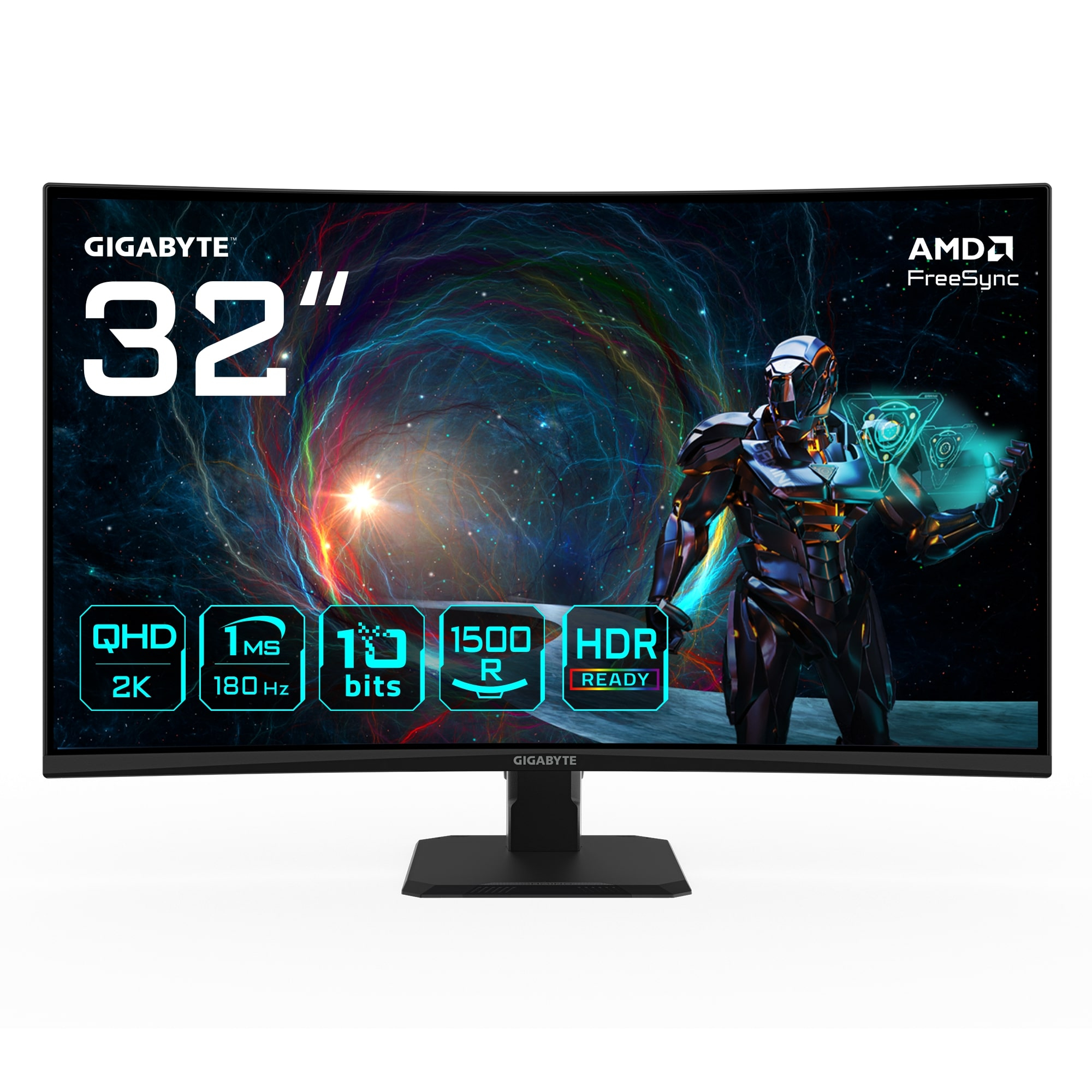 Gigabyte GS32QCA 31.5″ 180Hz 1ms HDMI DisplayPort  Adaptive-Sync VA Curved 2K Gaming Monitör