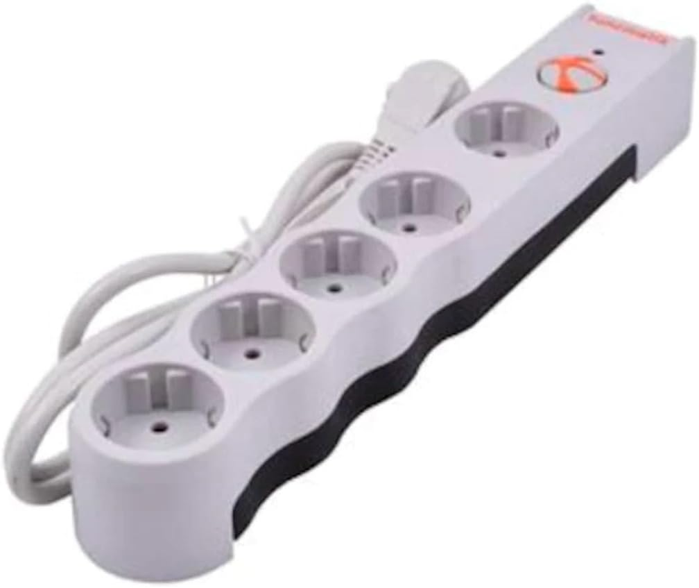 Tunçmatik TSK6134 Powersurge 5`Li 1050 Joule Beyaz 1.5 Mt. Akım Koruyucu Priz