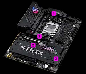 ASUS ROG STRIX B850-E Gaming Wifi AMD B850 Soket AM5 DDR5 8000+(OC)MHz ATX Gaming (Oyuncu) Anakart