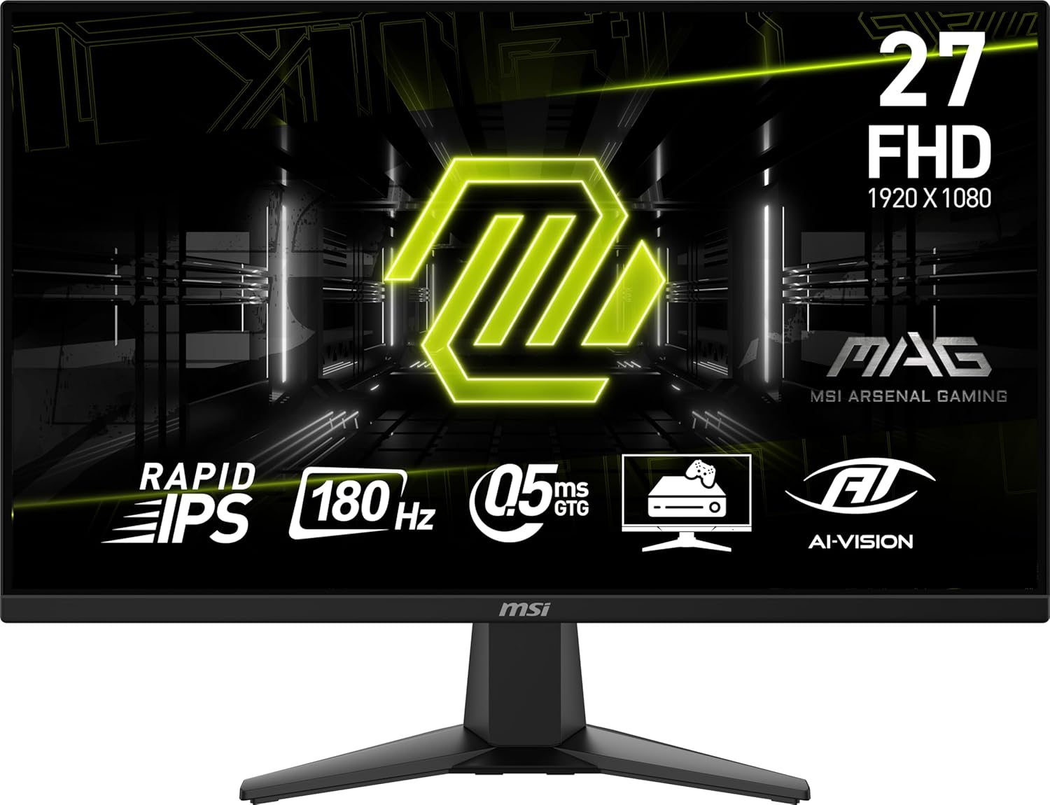 MSI MAG 275F 27″ 180Hz 0,5ms Rapid IPS Adaptive-Sync Full HD Gaming (Oyuncu) Monitör