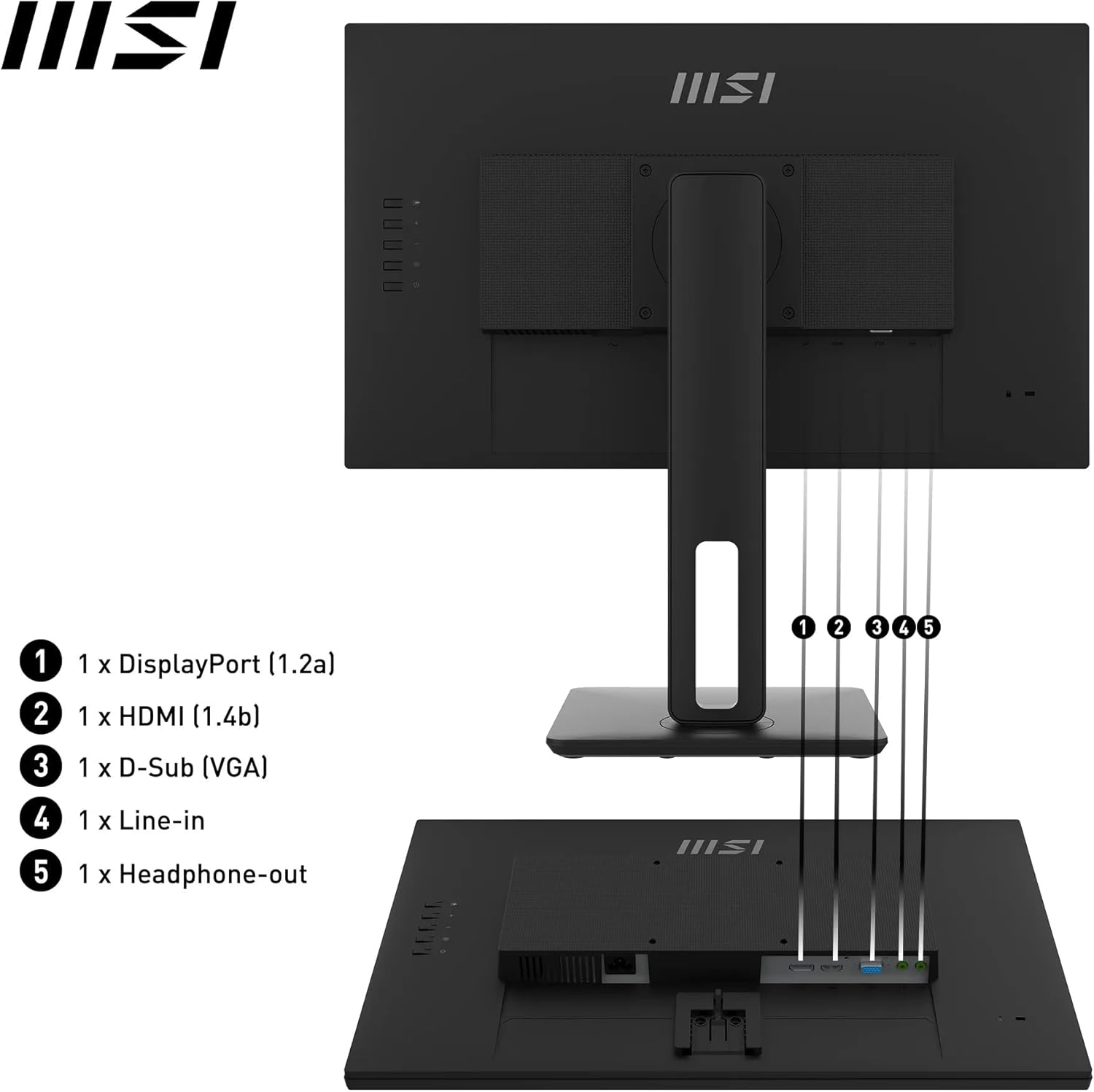 MSI 23.8″ PRO MP242AP 1920x1080 (FHD) Adaptive-Sync Pivot Monitör