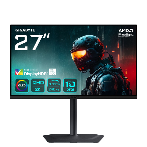 Gigabyte MO27Q2 27″ 240Hz 0.03Ms HDMI DisplayPort OLED FreeSync 2K Gaming Monitör