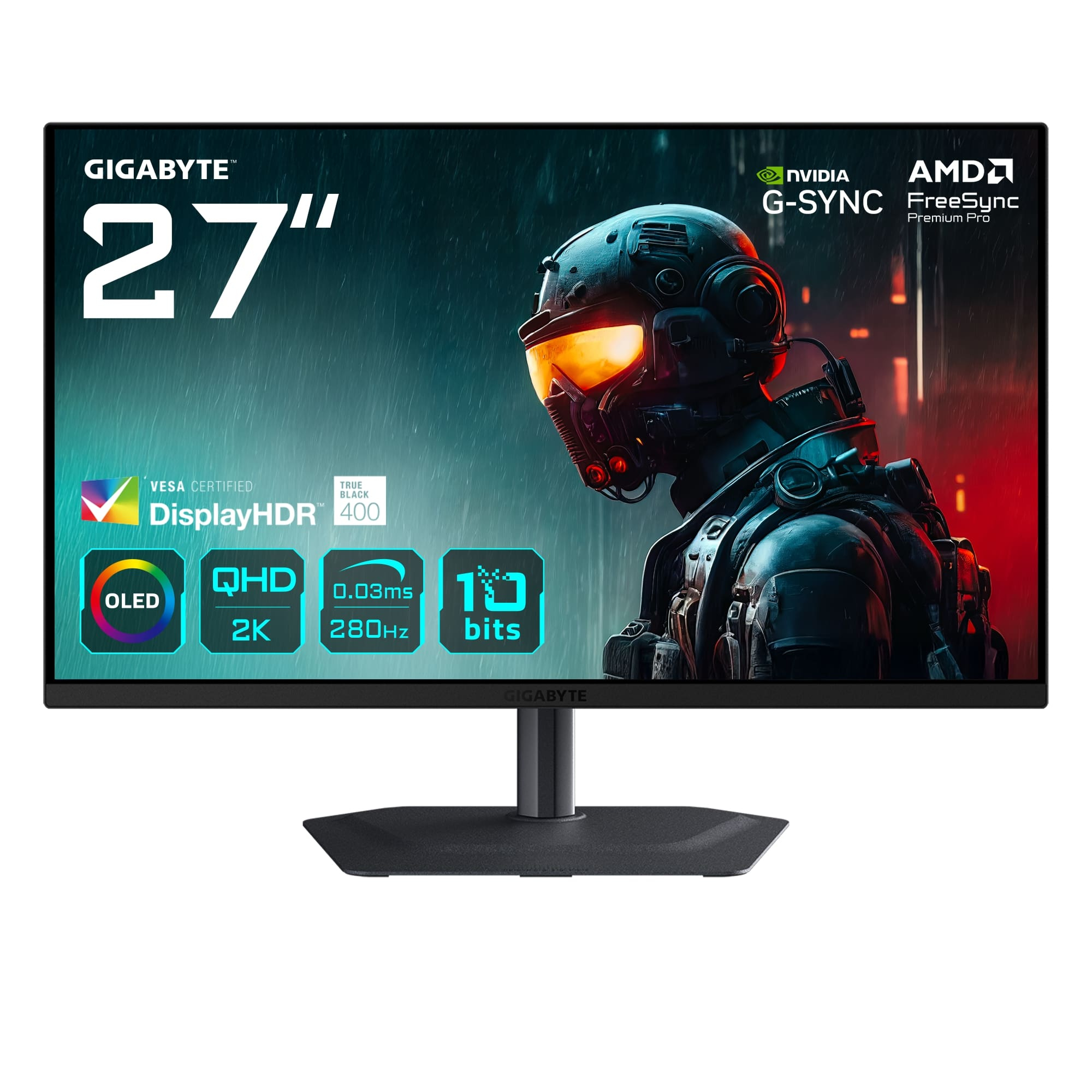 Gigabyte MO27Q2A 27″ 280Hz 0.03ms HDMI,DisplayPort FreeSync G-Sync QD-OLED 2K Gaming Monitör