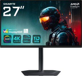 Gigabyte MO27U2 27″ 240Hz 0.03Ms HDMI DisplayPort FreeSync G-Sync QD-OLED 4K Gaming Monitör