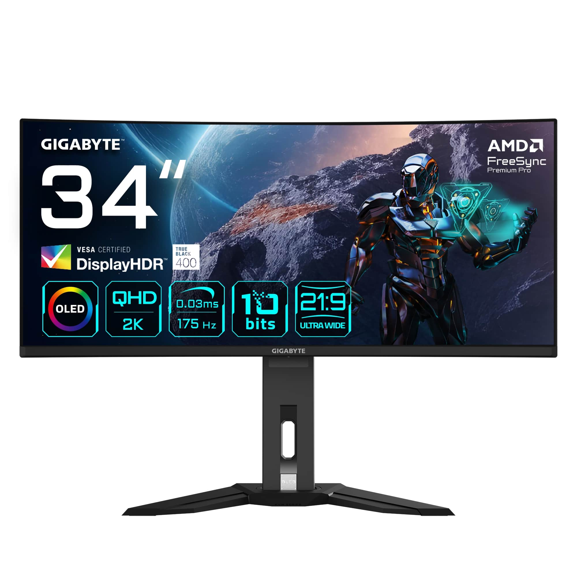 Gigabyte MO34WQC 34'' 0.03ms GTG 175 Hz OLED Gaming (Oyuncu) Monitör 