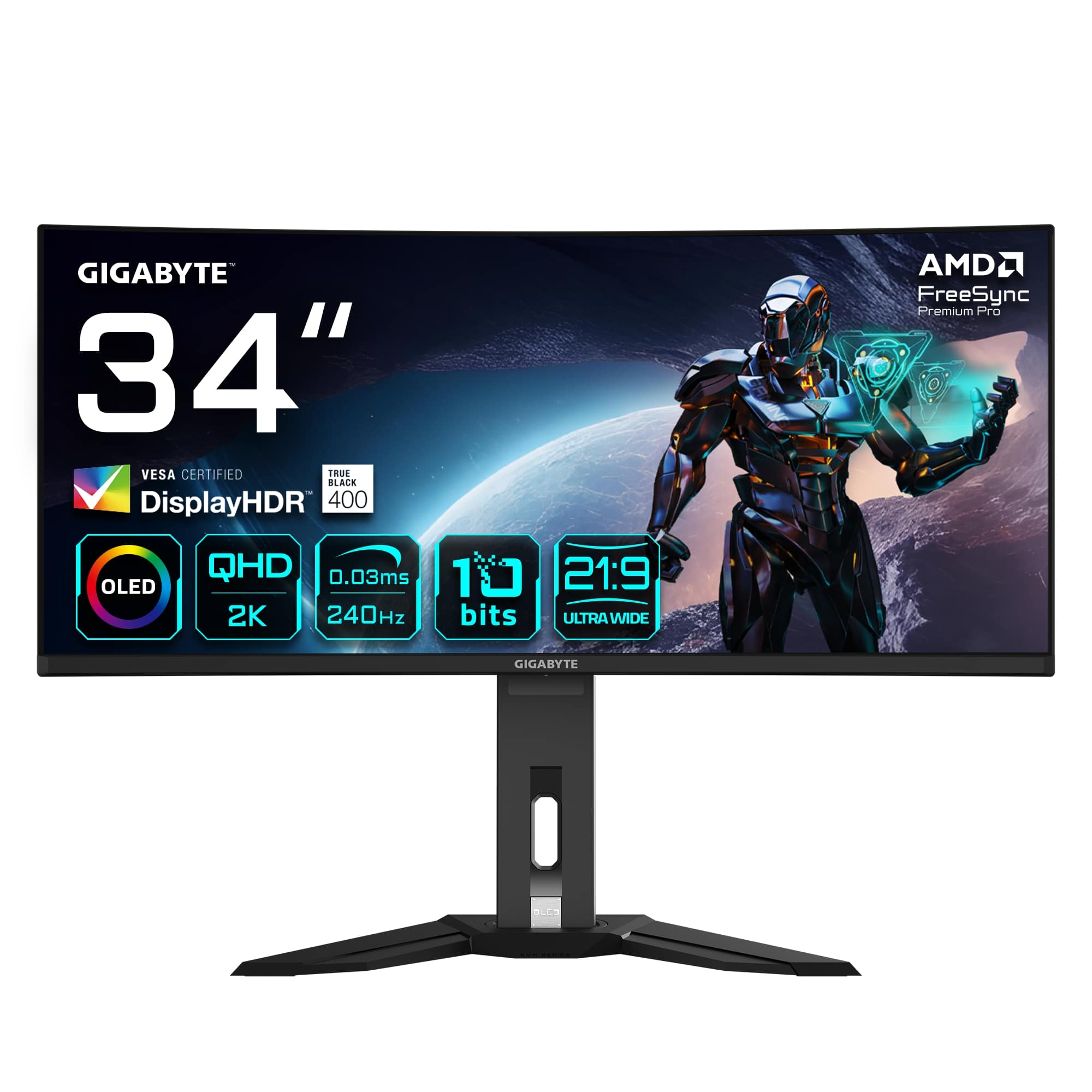 Gigabyte MO34WQC2 34″ 0.03ms GTG 240 Hz OLED Gaming (Oyuncu) Monitör 
