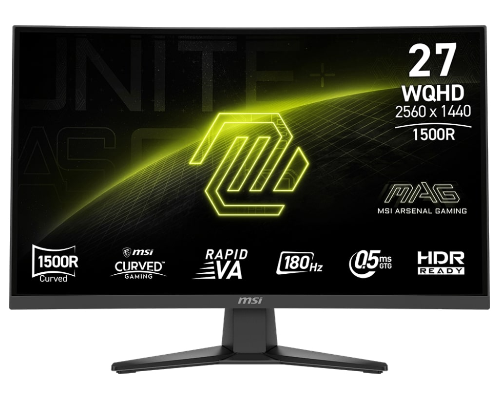 MSI MAG 27″ 275CQF E18 2560x1440 (WQHD) Curved 1500R Rapid VA 180Hz 0.5Ms FreeSync Gaming Monitör