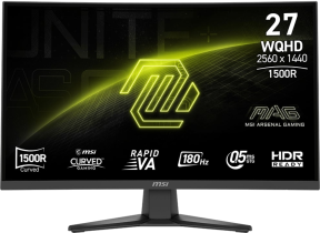 MSI MAG 27″ 275CQF E18 2560x1440 (WQHD) Curved 1500R Rapid VA 180Hz 0.5Ms FreeSync Gaming Monitör