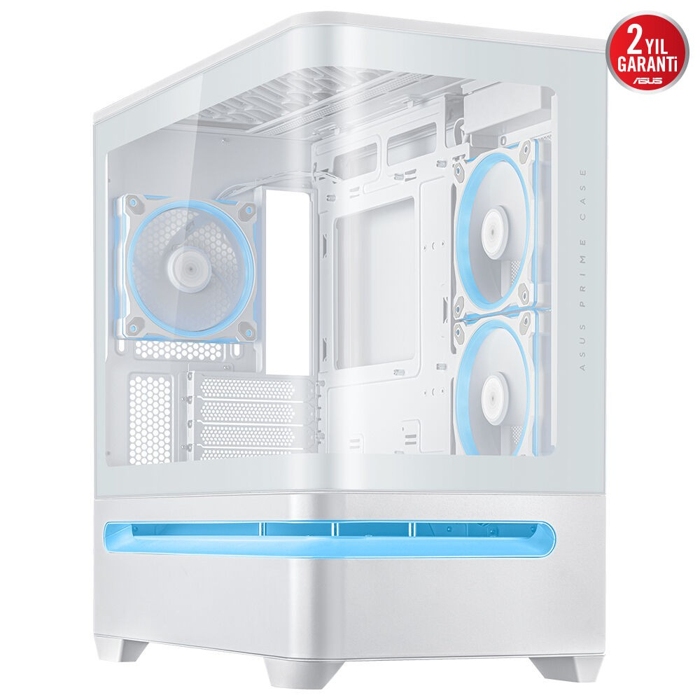 ASUS Prime AP202 TG Temperli Cam Micro ATX Beyaz Bilgisayar Kasası