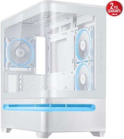 ASUS Prime AP202 TG Temperli Cam Micro ATX Beyaz Bilgisayar Kasası